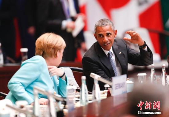 资料图：美国总统奥巴马与德国总理默克尔。 <a target='_blank' href='http://www.chinanews.com/'>中新社</a>记者 杜洋 摄