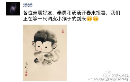 汤唯自己宣布怀孕消息