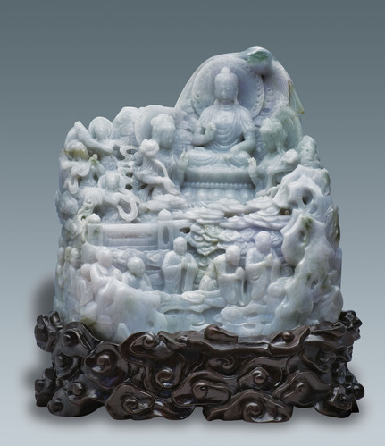 郭石林-09优秀奖-翡翠礼佛图