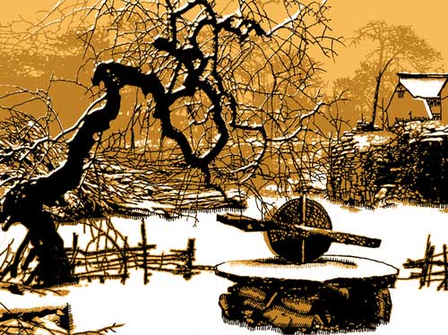 新写实主义剪纸——《瑞雪》