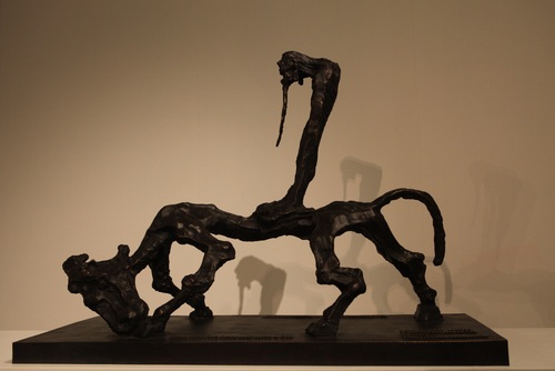 图2、空谷有音—老子出关 74×93×33cm   作于2012年 青铜