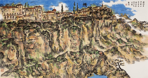 西班牙中部山区景色 98CM 180CM 2011年