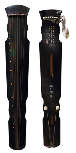 北宋 宋徽宗御制清乾隆御铭“松石间意”琴