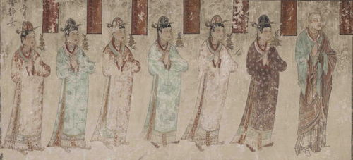 女供养人、比丘尼(榆林第 29 窟南壁西侧)。