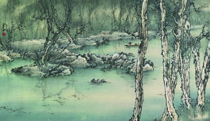 赵少昂 独钓寒江雪