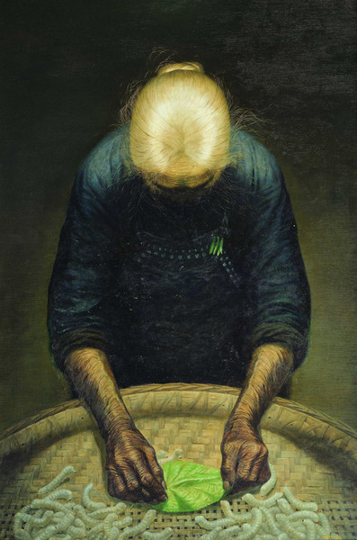 罗中立 春蚕 估价：RMB 18,000,000-22,000,000