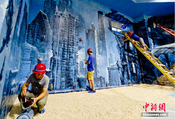 全国最大水下立体画亮相北京海洋馆鲨鱼新家3