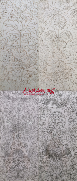 人民大会堂北大厅墙面装饰设计——春、夏、秋、冬淡彩效果图