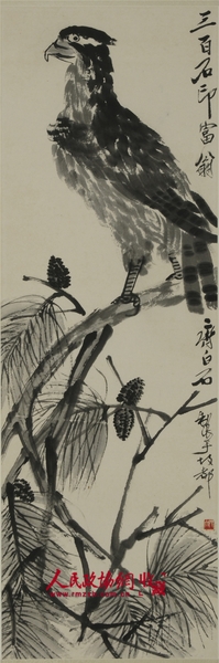 1齐白石 英雄独立  尺寸102×34cm