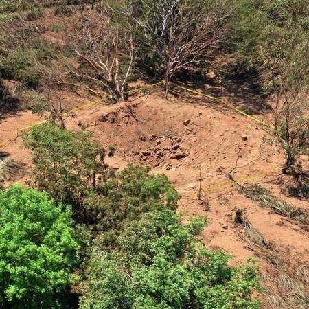 陨石砸出的大坑