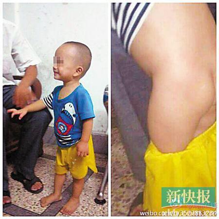 目前，孩子由爷爷照顾。潮南警方供图