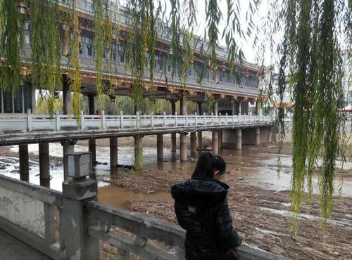 小蔡和小黄从图中的濯缨桥跳了下去。