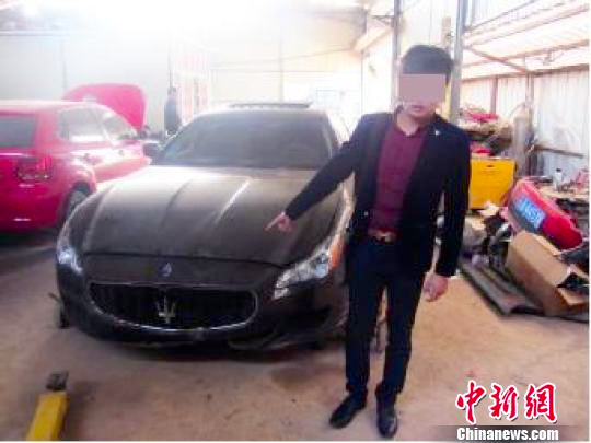 玛莎拉蒂撞断价值32万紫薇逃逸3