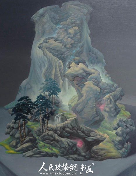 天上人间_2  布面油画  190×150cm 2014_副本