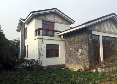 别墅院内杂草丛生。澎湃新闻记者 龚菲 图