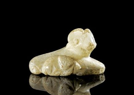 汉代琉璃母子羊 汉代琉璃母子羊