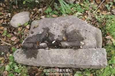 被掩埋的石羊。 方青松 摄