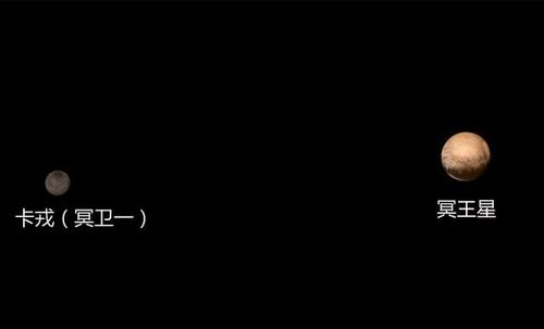 “新视野”7月8日拍摄的冥王星和卫星卡戎