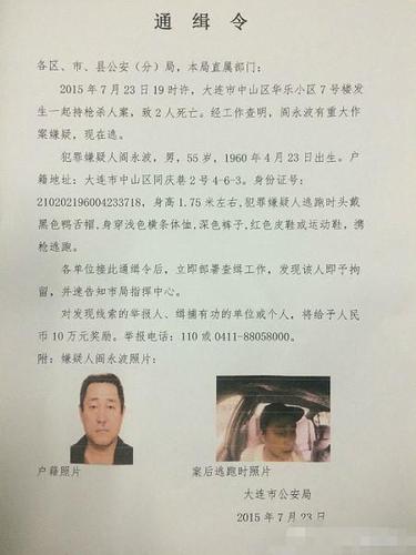 通缉令 @大连网警巡查执法