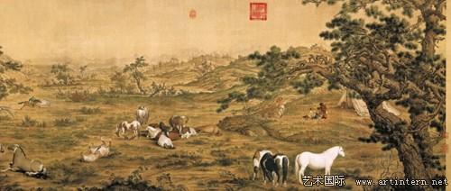 郎世宁 《百骏图》(局部)