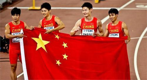 2015田径世锦赛 4x100米男子接力中国摘银