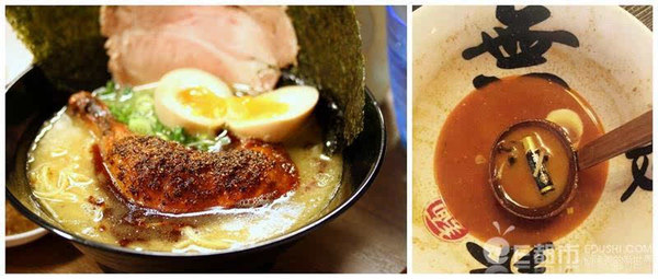 女子拉面吃出电池（配图源自网络）