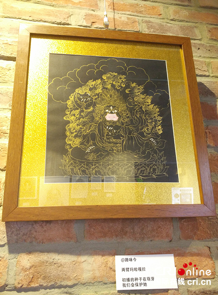 　展览现场唐卡作品
