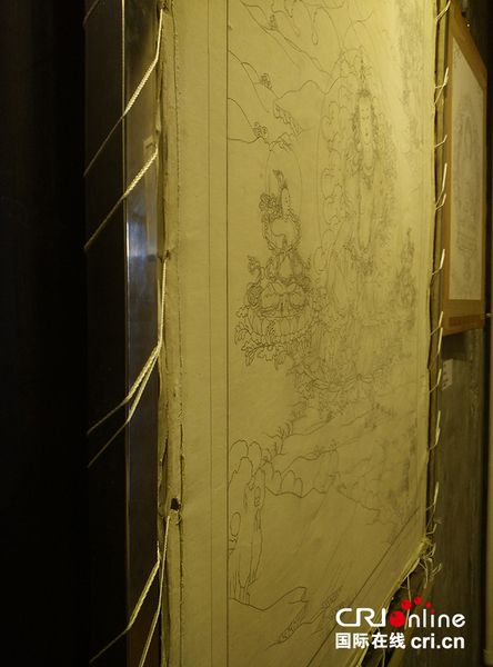 　嘎玛朗加老师的唐卡作品底稿