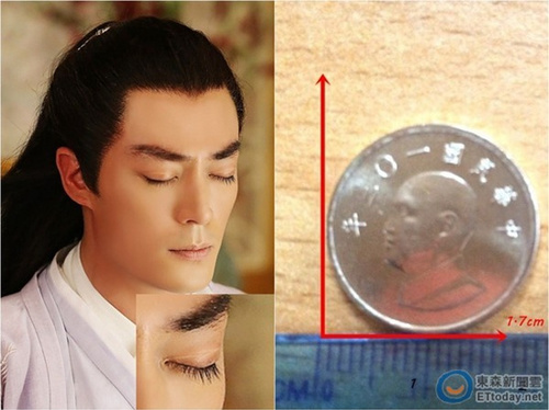 霍建华睫毛长度达1.7厘米