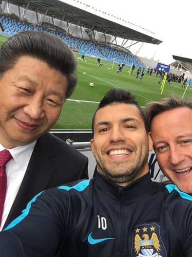 习近平接见阿圭罗 见证孙继海入围名人堂