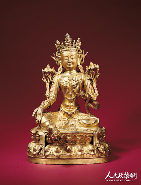 二、铜鎏金绿度母_副本