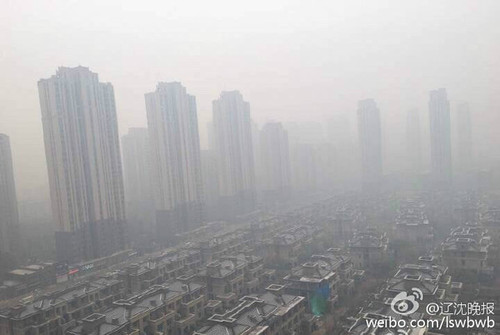 沈阳PM2.5指数超1000