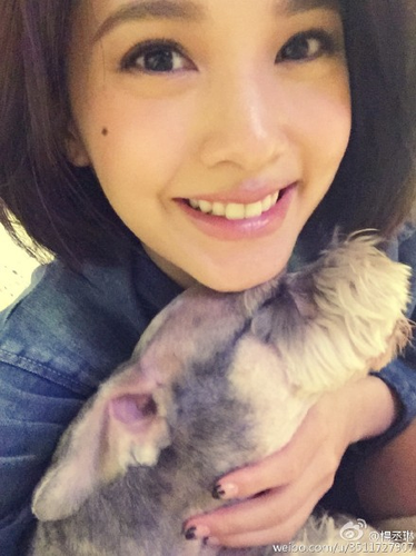 杨丞琳晒与萌宠合照嘟嘴卖萌模样可爱（图）