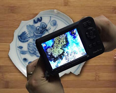 [艾尼提：Anyty]3R-MSV500显微镜观看瓷片纹理