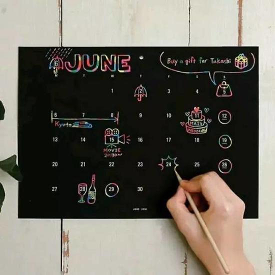 Hightide刮画纸日历