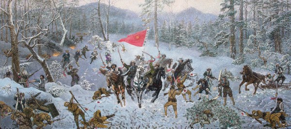 《巧战大冰砬》2015年(450cmX200cm) 王还霆