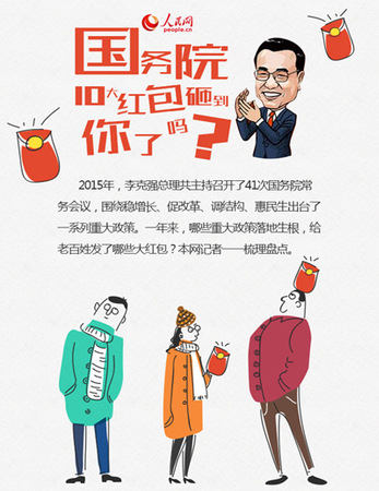 媒体梳理2015年国务院十大红包：砸到你了吗？