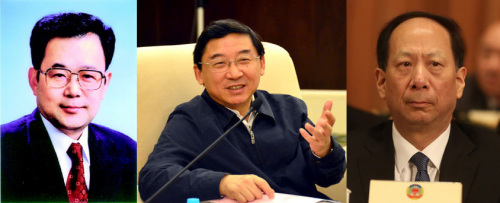 从左到右依次为孙志刚、于伟国、石泰峰。