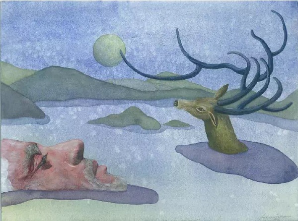 5 《渡系列2》，何文君，38x29cm，水彩、拼贴，2015