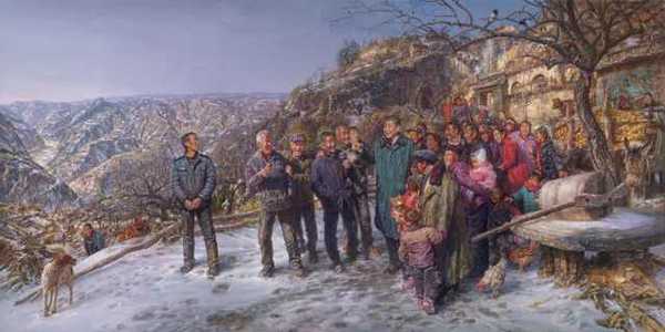 曹勇油画巨作《重返梁家河》