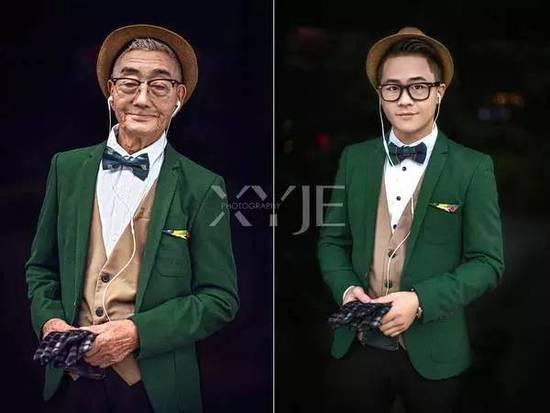 酷毙了！孙子给85岁爷爷拍了一组街拍照