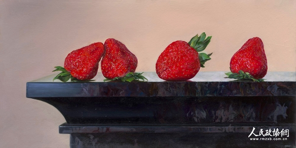 《盈盈嫣红》 40cmx85cm 布面油画 2015_副本