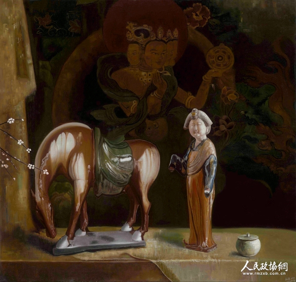 盛骐骥  67x67 cm 布面油画 2015_副本