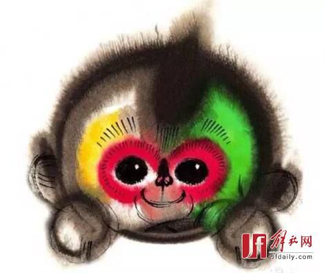 “康康”水墨设计稿。图片来自网络