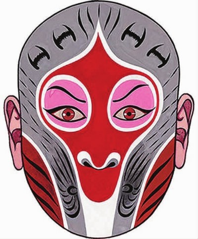 杨小楼猴戏脸谱。