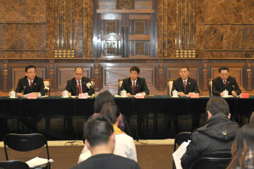 图为发布会现场。来源：最高法官网