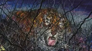 曾梵志的《老虎》，在“第十一小时”慈善拍卖会上以504万美元拍出  图片：courtesy Christie‘s