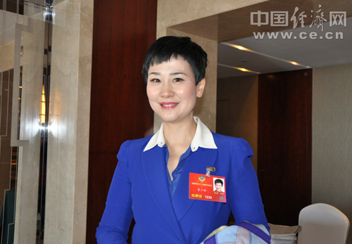 全国政协委员、中国大唐集团公司副总经理李小琳。记者马常艳摄