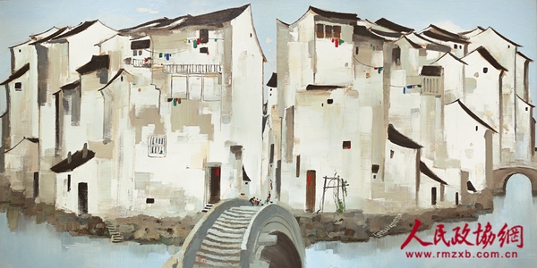 吳冠中 周庄 1997年作