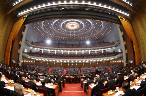 3月12日，全国政协十二届四次会议在北京人民大会堂举行第四次全体会议。新华社记者 马占成 摄3